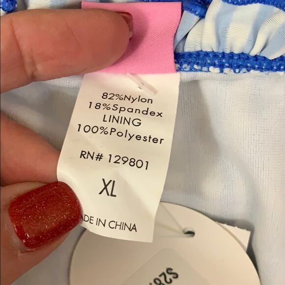 Winki Blue/White Gingham Ruffle Bikini Bottom - Picture 3 of 5